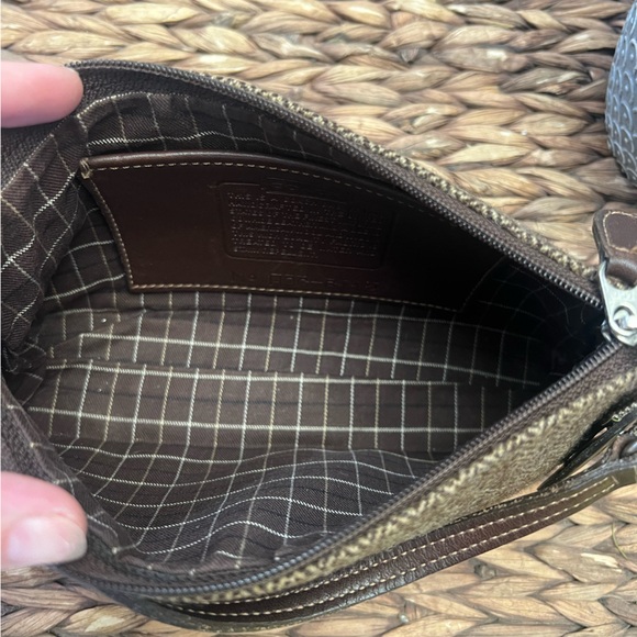 AUTHENTIC - Vintage Coach 1999 Tweed Bleeker Demi Zip - EUC - Picture 4 of 6